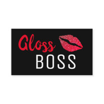 Moderna tarjeta de presentación Lip Gloss Boss de 