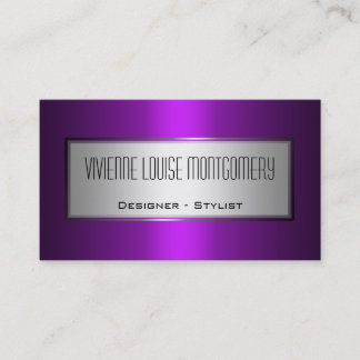 Visita Moderna tarjeta profesional de diseño Purple Profe
