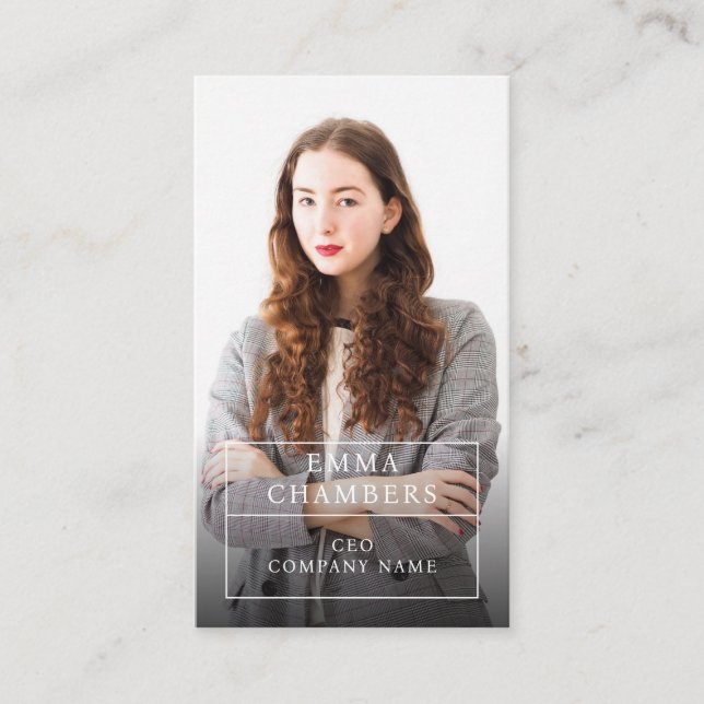 Visita Moderna tarjeta profesional de negocios de fotogra (Anverso)