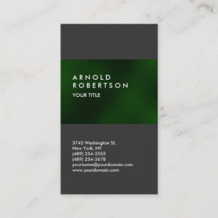 Visita Moderna tarjeta profesional de negocios Gray Green