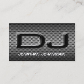 Visita Moderna tarjeta profesional para DJ de plata Metal