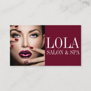 Visita Moderno Salón & Spa Makeup Artista Tarjeta de Nego