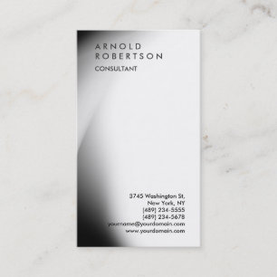 Visita Monograma blanco gris negro moderno - Tarjeta de p