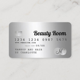 Visita Monograma de la tarjeta de crédito sobre belleza 