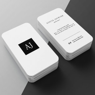 Visita Monograma moderno elegante tarjeta de presentación