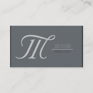 Visita Monograma Profesional Simple Elegante Tarjeta de v