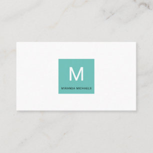 Visita Monograma simple cuadrado QR y tarjeta de contacto