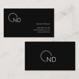 Visita Monograma Tarjeta de presentación personal Minimal