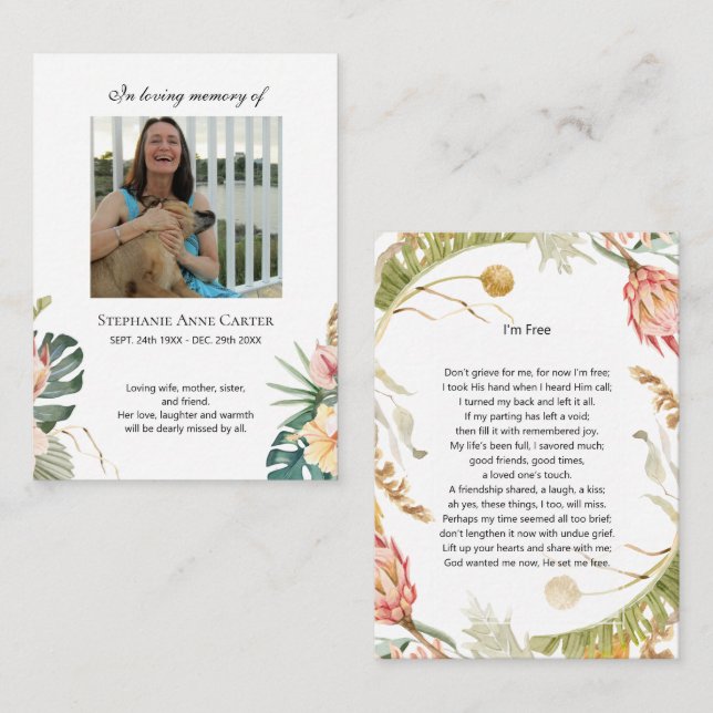 Visita Monumento a la foto tropical Soy tarjeta de oració (Anverso / Reverso)