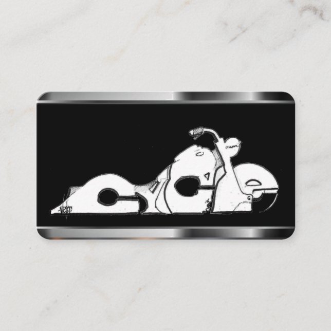 Visita Motocicleta en tarjeta de presentación de plantill (Anverso)