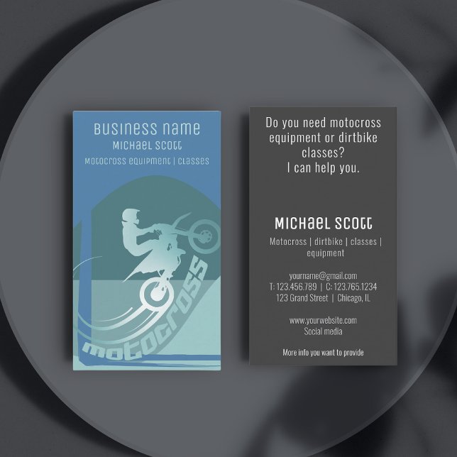 Visita Motocross dirtbike moto-x tarjeta de negocios de l (Subido por el creador)