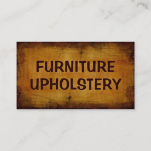 Visita Muebles Upholstery Tarjeta de Negocios Antigua