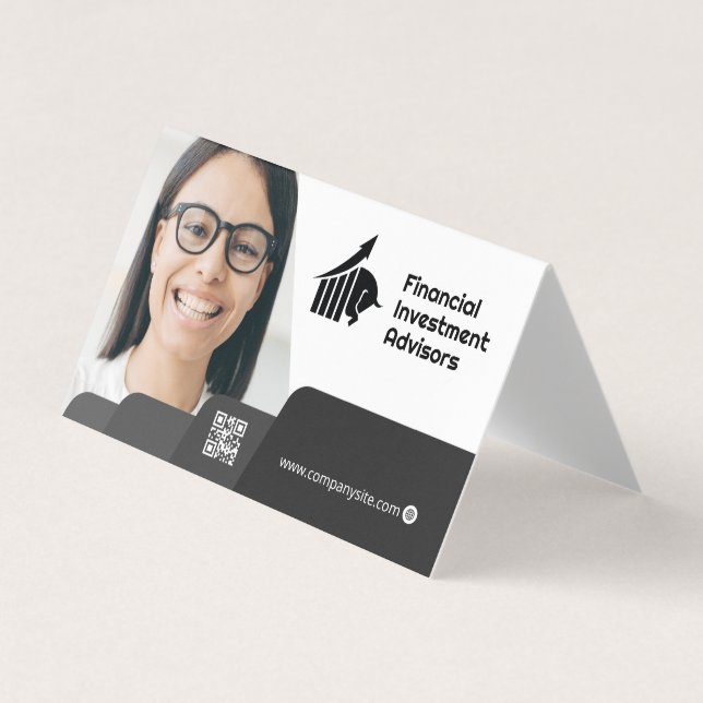 Visita Mujer sonriendo | Corporativa | Tarjeta de present (Anverso)
