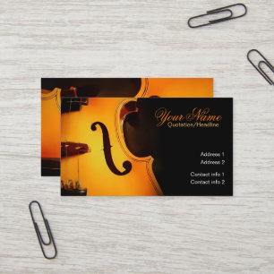 Visita Música de violín Tarjeta de presentación elegante