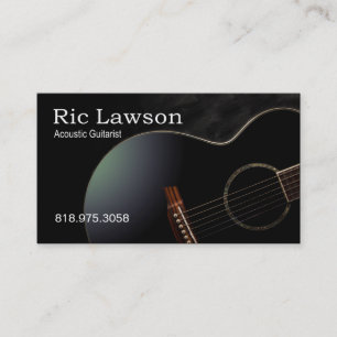 Visita Músico acústico del guitarrista - tarjeta de la