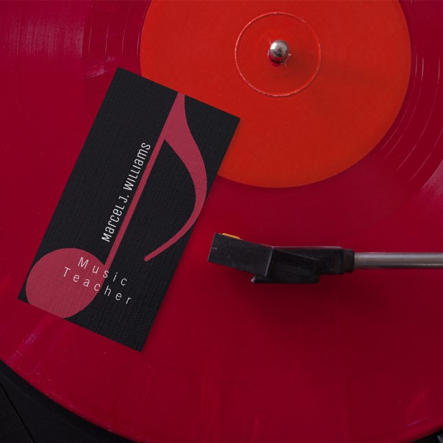 Visita Músico Prof. blk. Tarjeta de presentación con nota (Subido por el creador)