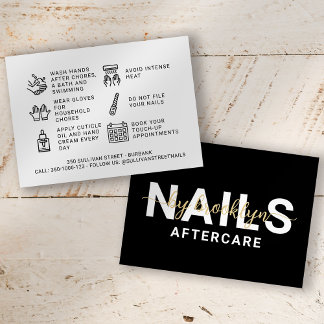 Visita Nail Tech Gel Tarjeta Polaca de Atención