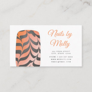 Visita Nails Manicure Artistic Tiger Imprimir tarjeta de 