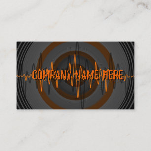 Visita Naranja de sonido Tarjeta de presentación "Nombre 