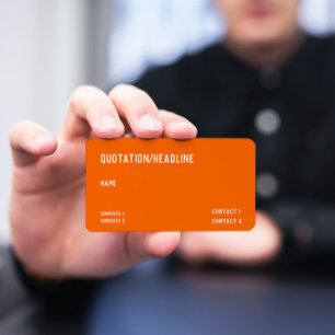 Visita naranja neón - código QR - Tarjeta de presentación