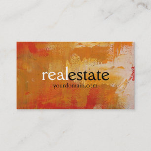 Visita Naranja Resumen Patrón Real Estate Tarjeta de Nego