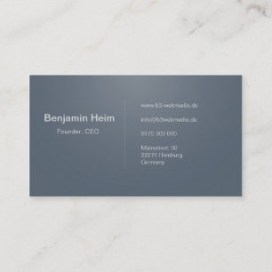 Visita Negocio profesional tarjeta de presentación