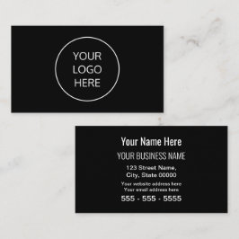 Visita Negro Simple Moderno Añada su tarjeta de presentac