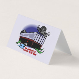 Visita No hay monstruo bajo la tarjeta de intercambio de 