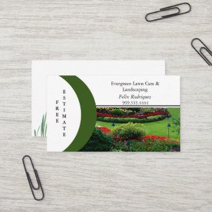 Visita Nombre de la foto de césped en la tarjeta de prese