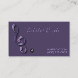 Visita Nota de música Diamante de imitación Tarjeta de pr