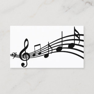 Visita Notas musicales mínimas simples Tarjeta de prese