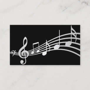 Visita Notas musicales mínimas simples  Tarjeta de prese