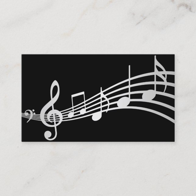 Visita Notas musicales mínimas simples | Tarjeta de prese (Anverso)