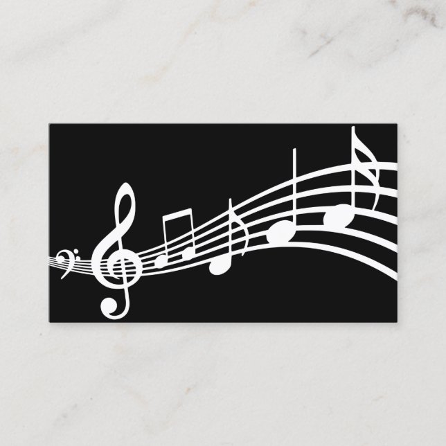 Visita Notas musicales mínimas simples| Tarjeta de presen (Anverso)