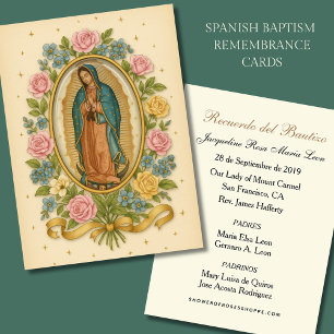Visita Nuestra Señora de Guadalupe Tarjeta Santa de Bauti
