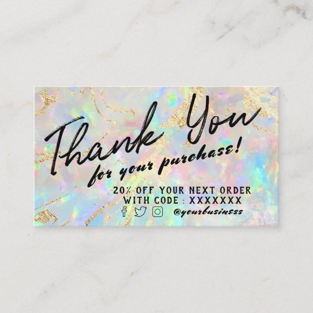 Visita nueva tarjeta de descuento opal (Anverso)