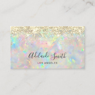 Visita nueva tarjeta de negocios de opal gemstone faux pu