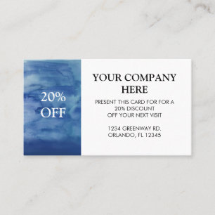 Visita Oferta especial Tarjeta de presentación de diseño