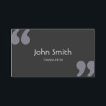 Visita Oferta simple Marcas Traductora Tarjeta de Negocio<br><div class="desc">Cotización Simple Marca Traducción Tarjeta de Negocio.</div>