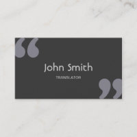 Oferta simple Marcas Traductora Tarjeta de Negocio