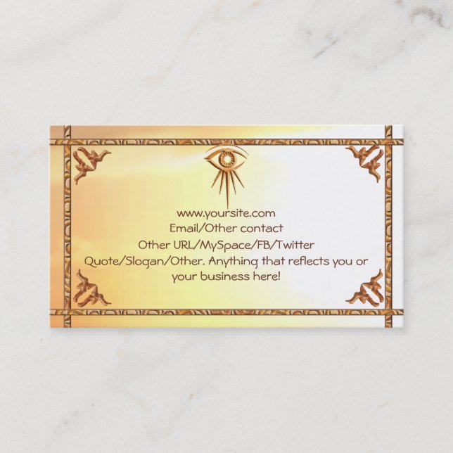 Visita Ojo de la tarjeta de la introducción del (Anverso)