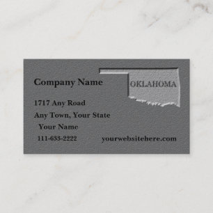 Visita Oklahoma Aspecto de piedra tallada en tarjeta de v