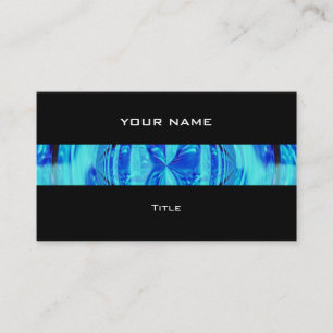 Visita Orb Blue stripe tarjeta de negocios negro hacia at