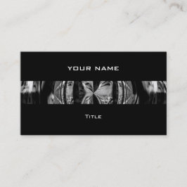 Visita Orb Cromado Banda negra tarjeta de negocios negro 