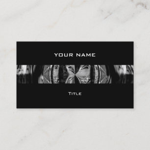 Visita Orb Cromado Banda negra tarjeta de negocios negro 