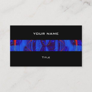 Visita Orb Dark Blue stripe tarjeta de negocios negro hac