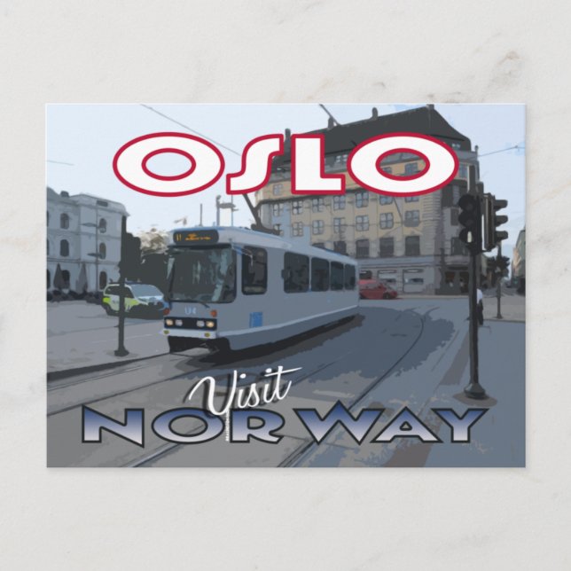Visita... Oslo, Noruega - postal (Anverso)