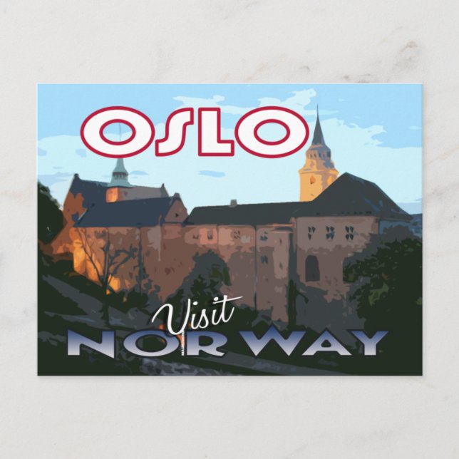 Visita... Oslo, Noruega - postal (Anverso)