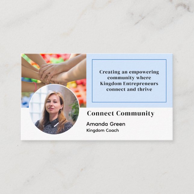 Visita Página de medios sociales Foto Tarjeta de presenta (Anverso)