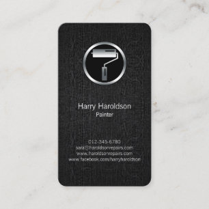 Visita Paint Roller Brush Grunge Painter tarjeta de prese